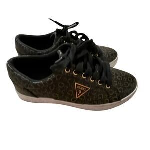 Guess shoes slip on womens shoes sz 7 gold brown sneakers dressy trendy